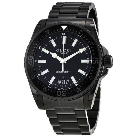 gucci dive black dial stainless steel men& 39|gucci dive watch sale.